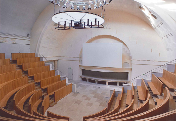 restauration de l'amphithéâtre verniquet du musée d'histoire naturelle de paris