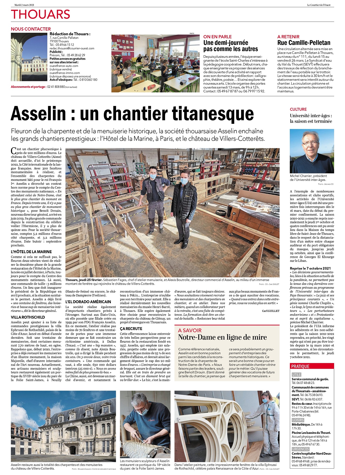 Asselin Courrier de l'Ouest - mars 2021