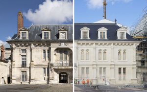 Façade du Logis Royal du Château de Villers-Cotterêts restauré par Asselin.